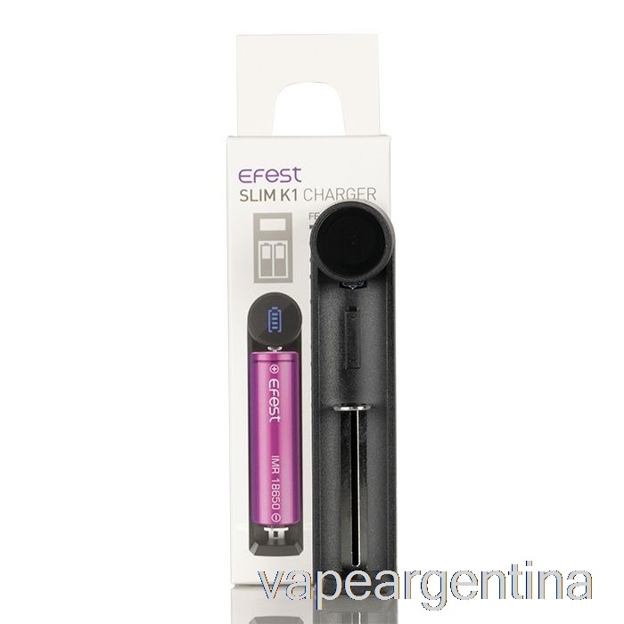 Cargador De Batería Efest Slim K1 De Una Sola Ranura Vape Descartable