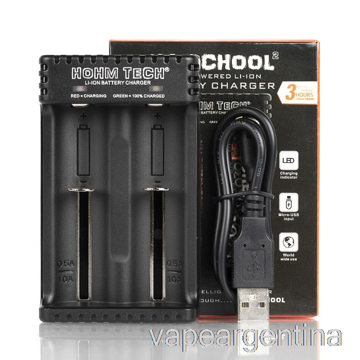 Hohm Tech School 2 2a Micro-cargador Usb Vape Descartable