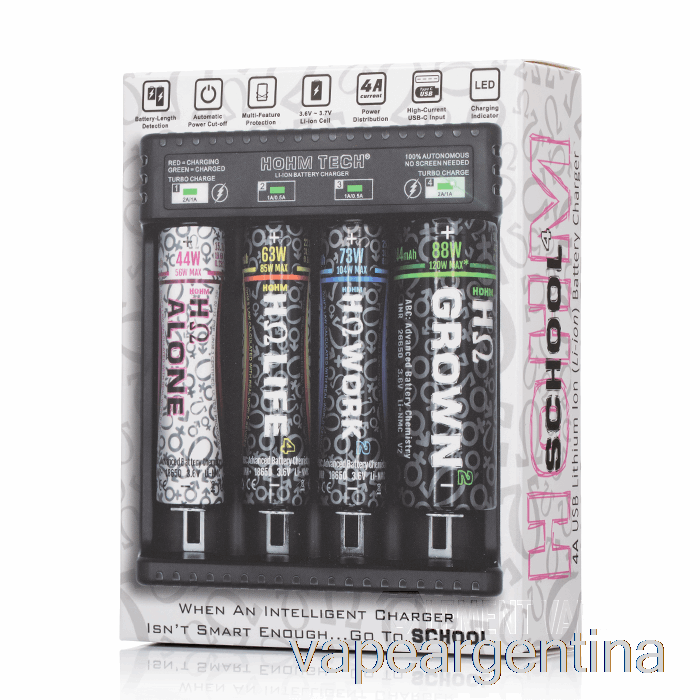 Hohm Tech School 4 4a Cargador Usb-c Vape Descartable
