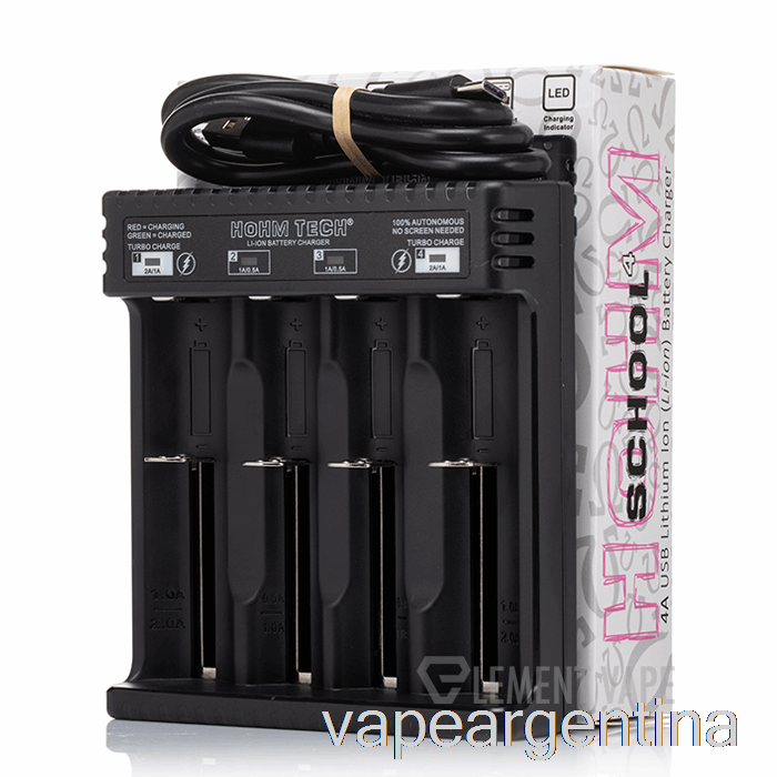 Hohm Tech School 4 4a Cargador Usb-c Vape Descartable