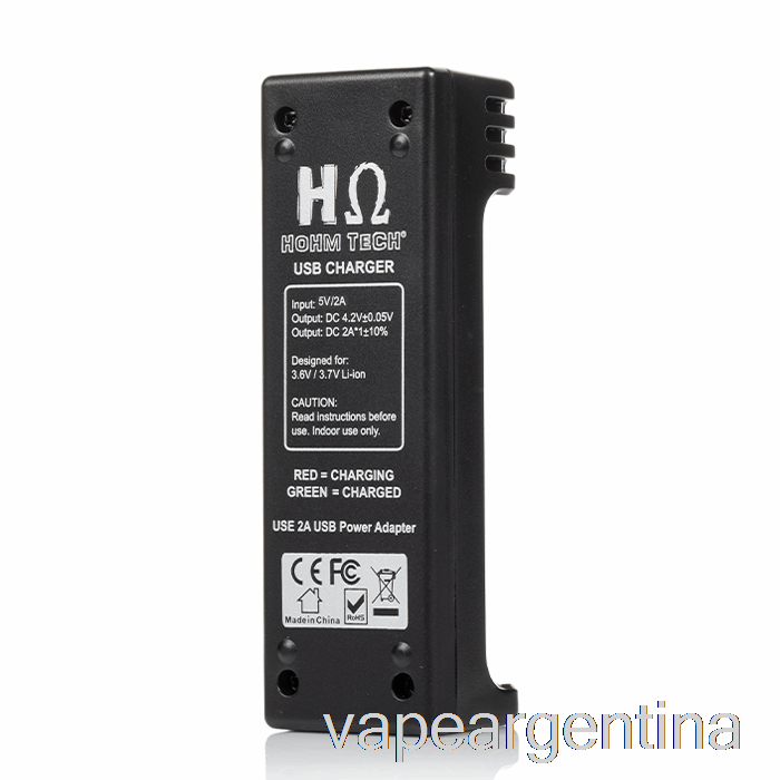 Hohm Tech School Uno 2a Cargador Usb Vape Descartable
