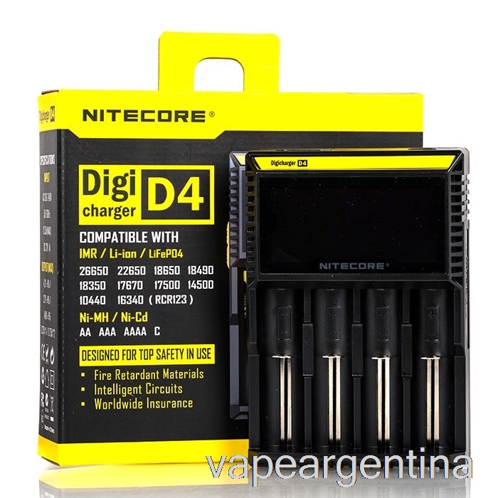Cargador De Baterias Nitecore D4 (4 Bahías) Vape Argentina