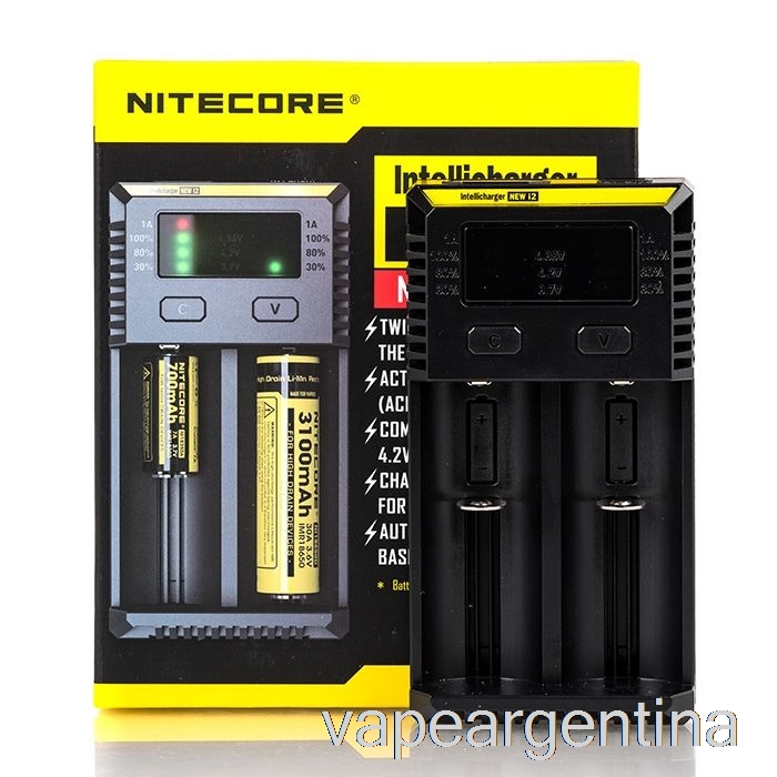 Cargador De Batería Nitecore I2 (2 Bahías) Vape Descartable