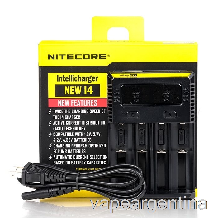 Cargador De Baterias Nitecore I4 V2 (4 Bahías) Vape Argentina