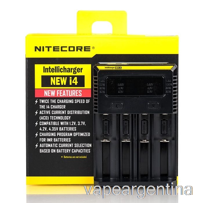 Cargador De Baterias Nitecore I4 V2 (4 Bahías) Vape Argentina