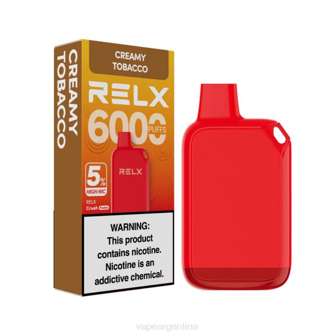 RELX Crush Pocket 6000 5% alto nic tabaco cremoso ZF0228 Vape Recargable