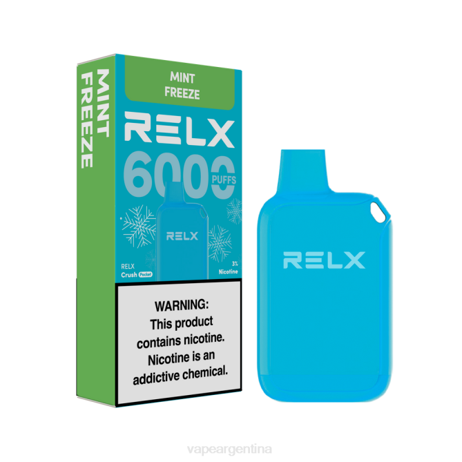 RELX Crush Pocket 6000 helado congelación de menta ZF0212 Vape Descartable