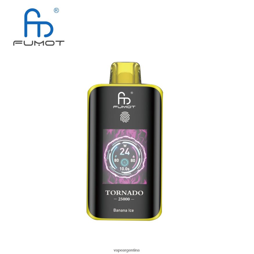 Fumot Tornado 25000 vaporizadores desechables hielo de plátano FVN0DR1 Vape Argentina