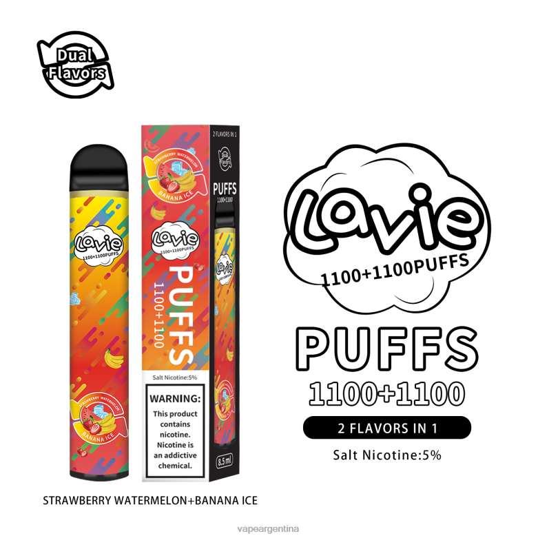 LAVIE BAR Switch 2200 bocanadas helado de fresa, sandía/plátano 42PL4295 - Vape Desechable Argentina