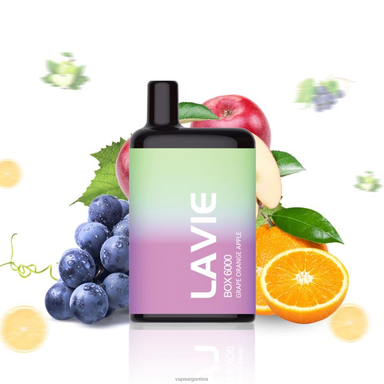 LAVIE BOX 6000 bocanadas uva naranja manzana 42PL4202 - Vape Descartable
