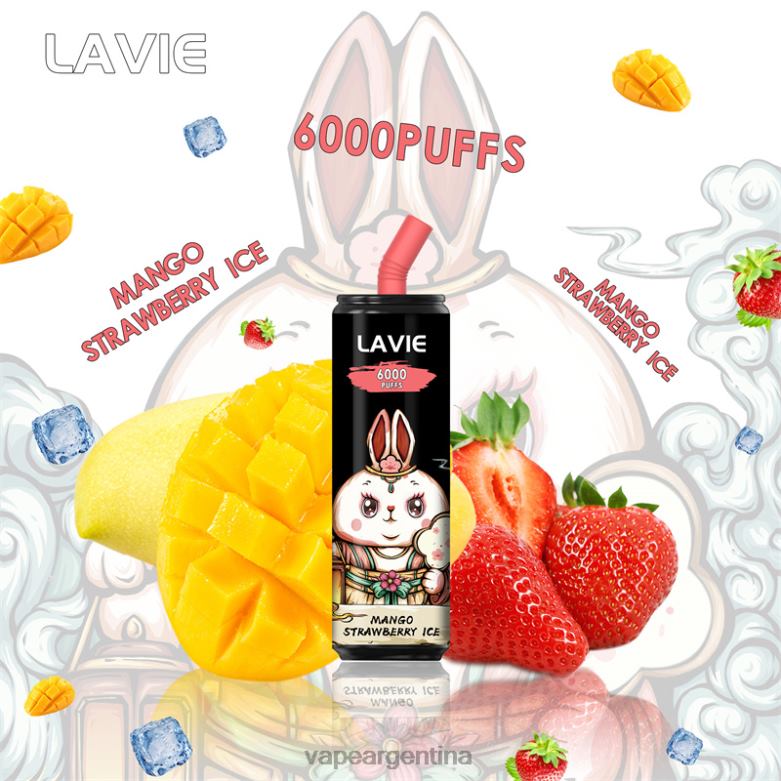 LAVIE Coke BAR 6000 bocanadas hielo de fresa y mango 42PL4273 - Vape Recargable