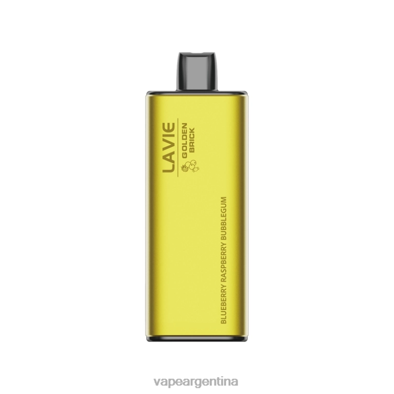 LAVIE GOLDEN BRICK 10000 bocanadas chicle de frambuesa y arándanos 42PL455 - Vape Desechable Argentina