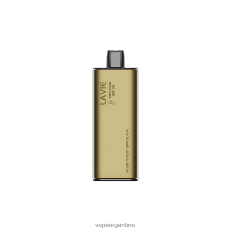 LAVIE GOLDEN BRICK 10000 bocanadas maracuyá kiwi guayaba 42PL463 - Vape Recargable