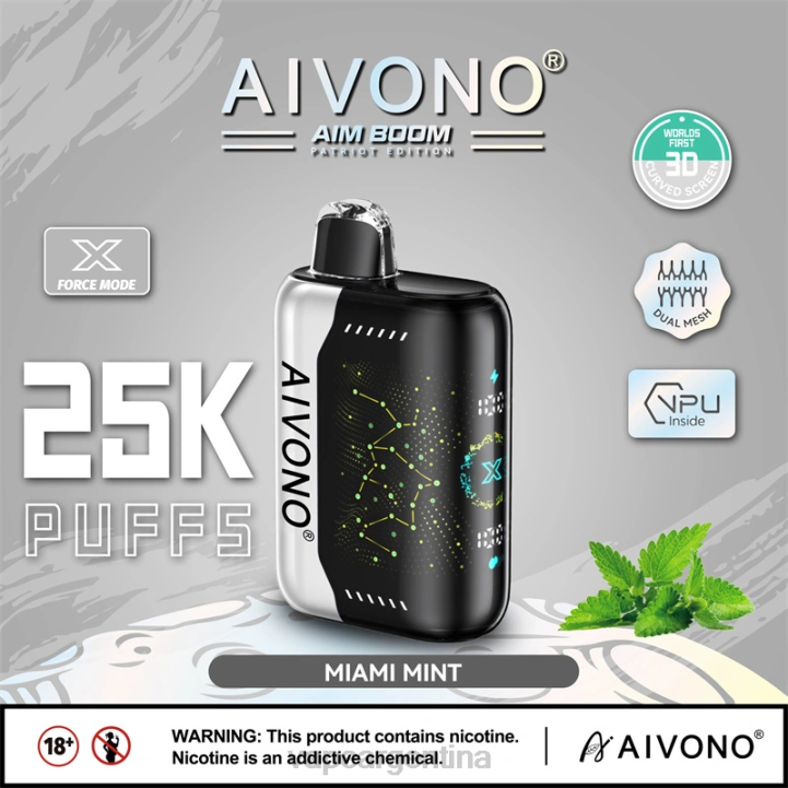 Aivono AIM BOOM 25000 menta de miami L084349 - Vape Pen 91