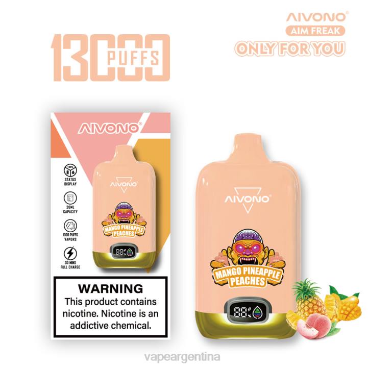 Aivono AIM FREAK 13000 duraznos mango piña L084250 - Vape Desechable Argentina