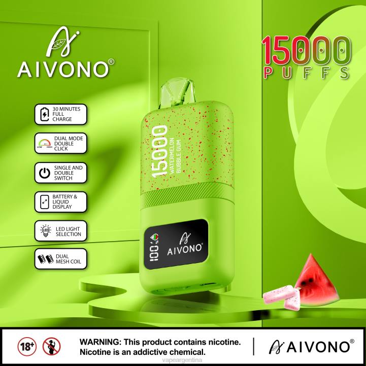 Aivono AIM magic 15000 chicle de sandía L08465 - Vape Desechable Argentina