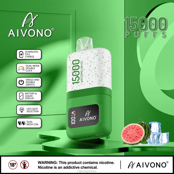 Aivono AIM magic 15000 hielo de sandia L08470 - Vape Desechable Argentina