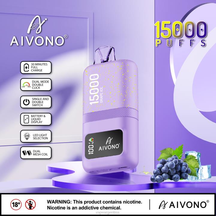 Aivono AIM magic 15000 hielo de uva L08460 - Vape Desechable Argentina