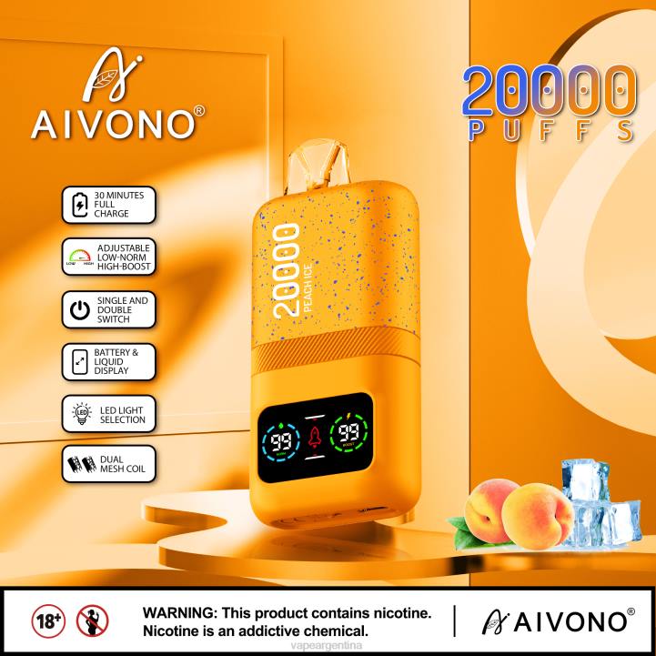 Aivono AIM magic 20000 hielo de durazno L08485 - Vape Desechable Argentina