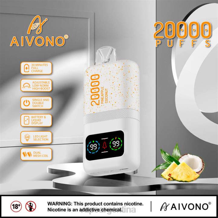 Aivono AIM magic 20000 hielo de piña y coco L08476 - Vape Argentina