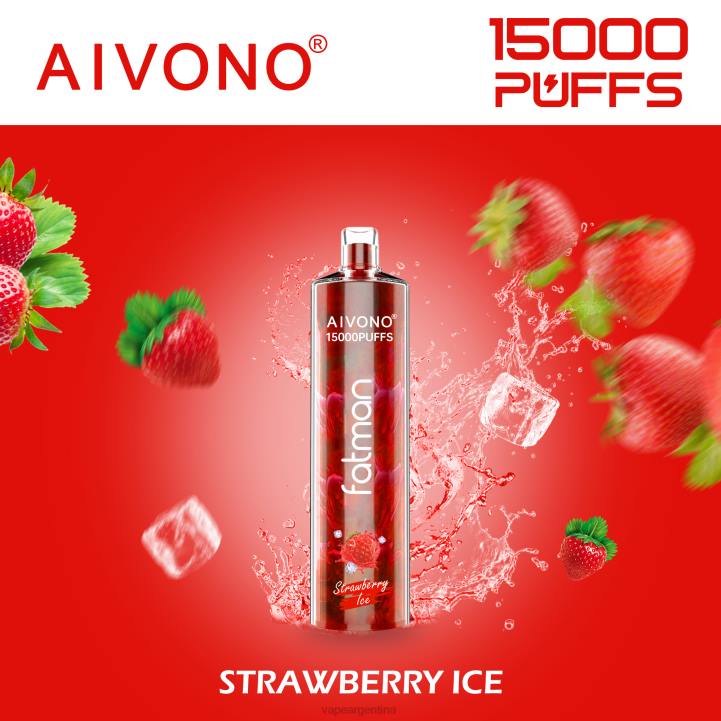 Aivono FATMAN 15000 hielo de fresa L08411 - Vape Argentina