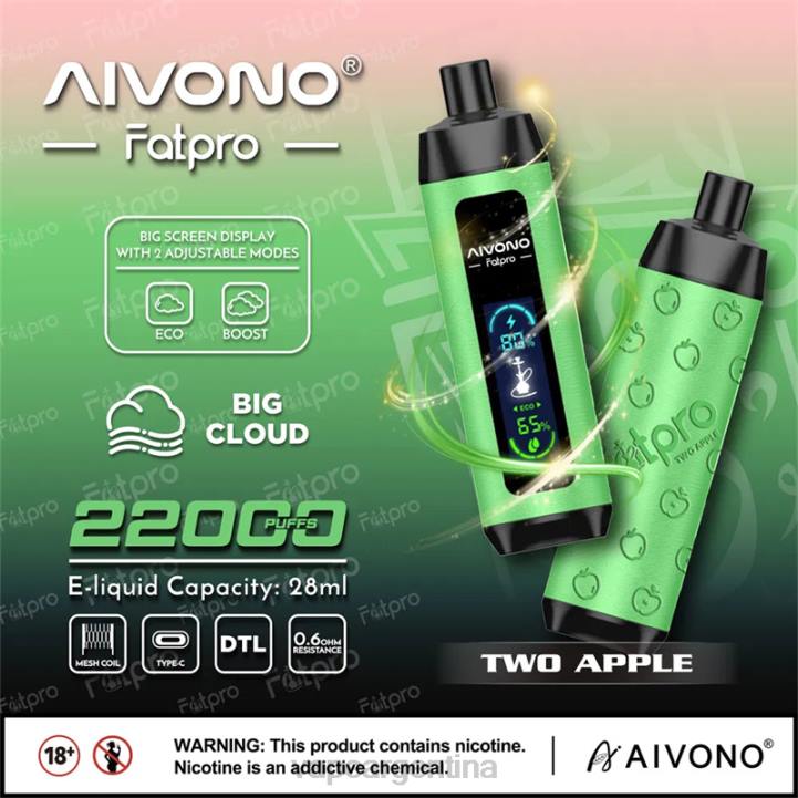 Aivono Fatpro 22000 dos manzanas L0841 - Vape Argentina