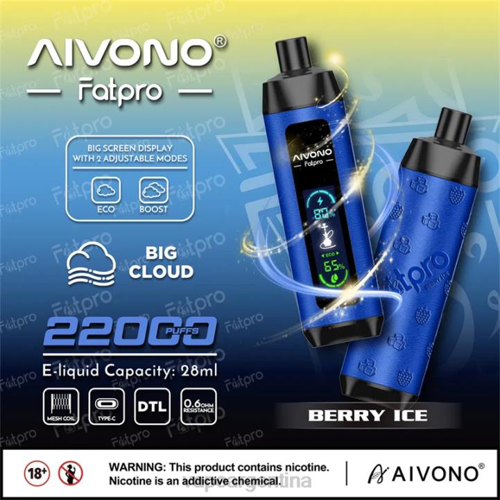 Aivono Fatpro 22000 hielo de baya L08410 - Vape Desechable Argentina
