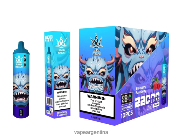 Bang Beach Pantalla inteligente de 22000 inhalaciones frambuesa arándano R4B24T14 - Vape Pen 22
