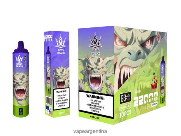 Bang Beach Pantalla inteligente de 22000 inhalaciones vimto R4B24T18 - Vape Recargable
