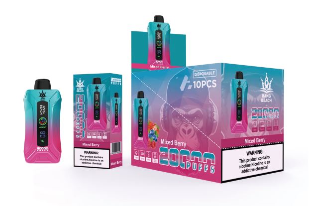 Bang Beach vape elegante de la pantalla de 20000 soplos bayas mixtas R4B24T5 - Vape Desechable Argentina