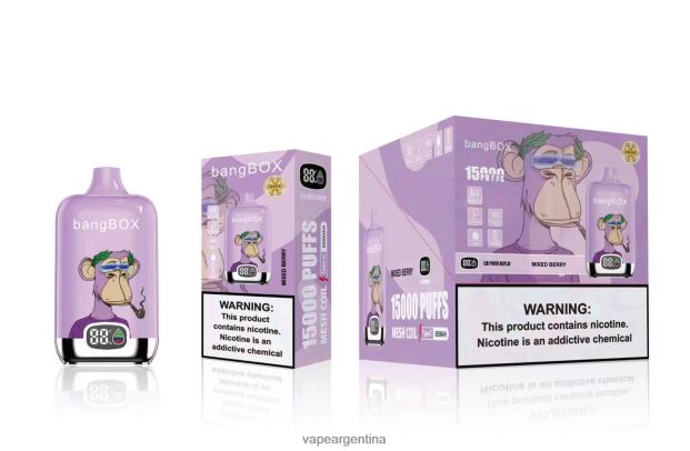 Bang Box 15000 bocanadas bayas mixtas R4B24T41 - Vape Argentina