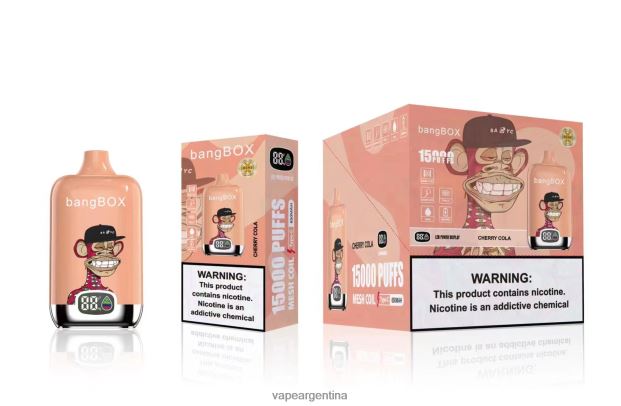 Bang Box 15000 bocanadas cola de cereza R4B24T40 - Vape Desechable Argentina