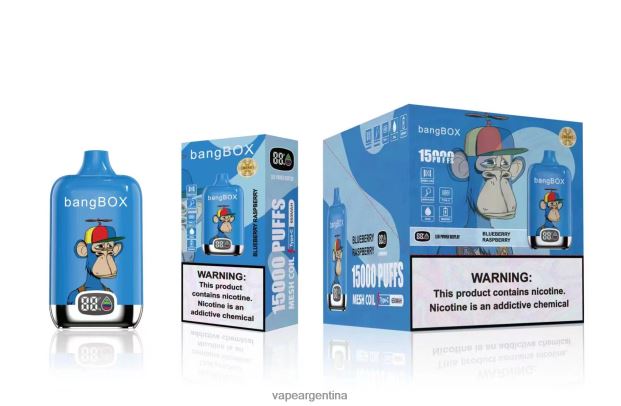 Bang Box 15000 bocanadas frambuesa arándano R4B24T46 - Vape Argentina