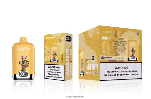 Bang Box 15000 bocanadas mango en hielo R4B24T48 - Vape Recargable