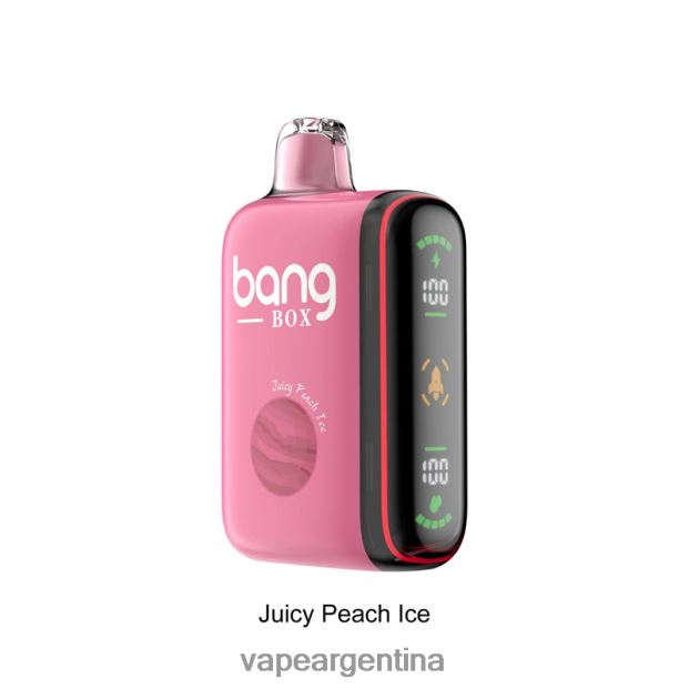 Bang Box Pantalla de potencia inteligente de 9000-18000 inhalaciones jugoso hielo de durazno R4B24T29 - Vape Pen 22