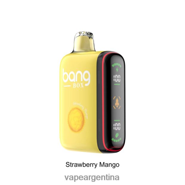 Bang Box Pantalla de potencia inteligente de 9000-18000 inhalaciones mango fresa R4B24T35 - Vape Desechable Argentina