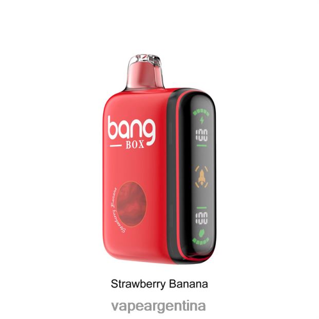 Bang Box Pantalla de potencia inteligente de 9000-18000 inhalaciones plátano fresa R4B24T25 - Vape Desechable Argentina