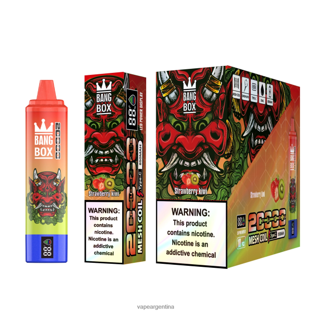 Bang Box Pantalla inteligente de 20000 inhalaciones kiwi fresa R4B24T51 - Vape Argentina