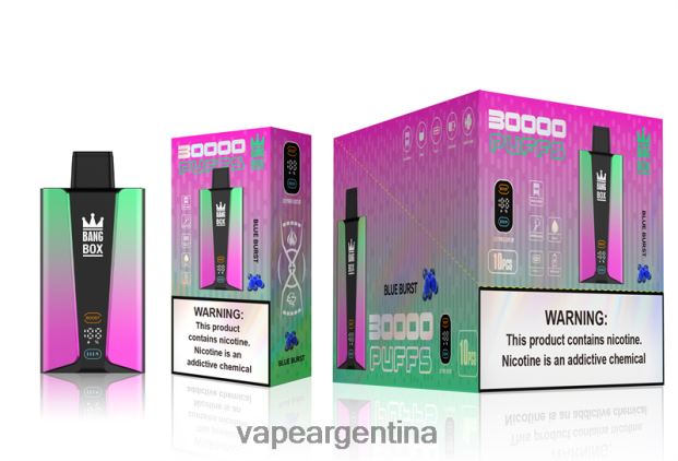 Bang Box Pantalla inteligente de 30000 inhalaciones estallido azul R4B24T82 - Vape Descartable