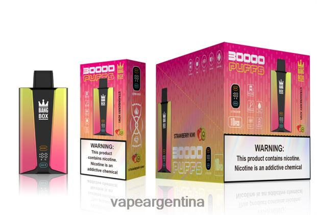 Bang Box Pantalla inteligente de 30000 inhalaciones kiwi fresa R4B24T74 - Vape Pen 22