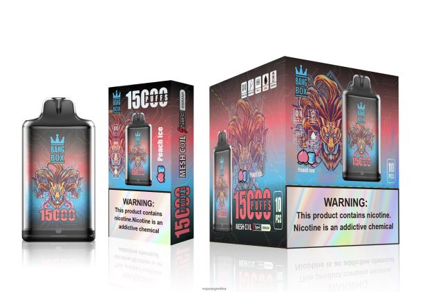 Bang Box s1-15000 bocanadas hielo de durazno R4B24T102 - Vape Descartable