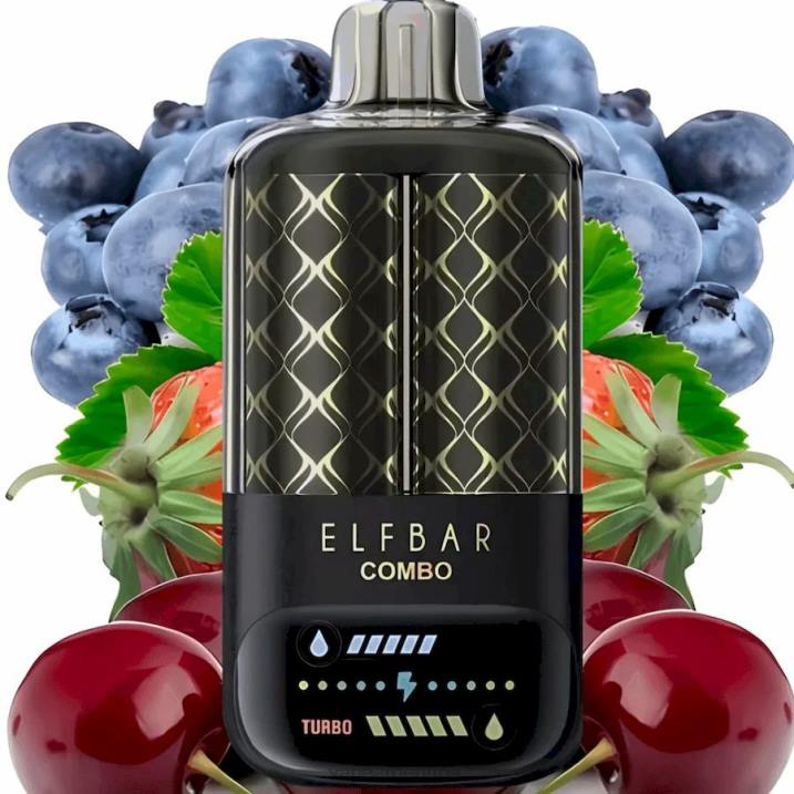 Elf Bar Combo 25000 arándanos, frambuesa ácida y cereza RF4P2 Vape Descartable