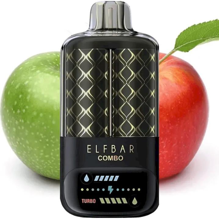 Elf Bar Combo 25000 shisha manzana verde y doble manzana RF4P3 Vape Recargable