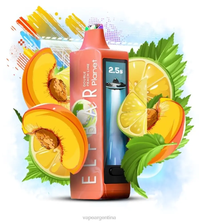 Elf Bar Planet 25000 doble lima durazno RF4P31 Vape Argentina