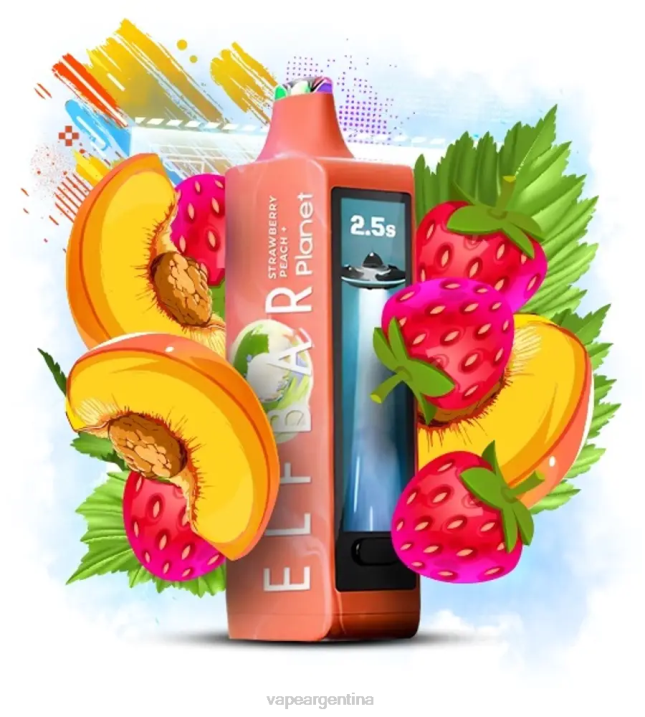 Elf Bar Planet 25000 durazno fresa RF4P28 Vape Recargable