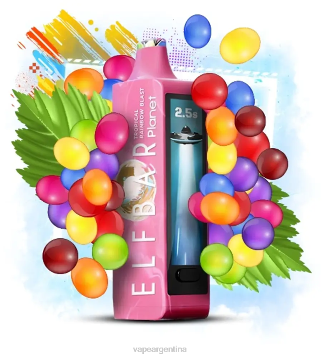 Elf Bar Planet 25000 explosión del arco iris tropical RF4P29 Vape Pen 27