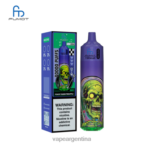 Fumot Tornado música de 30k piña y mango color durazno 8448021 - Vape Argentina