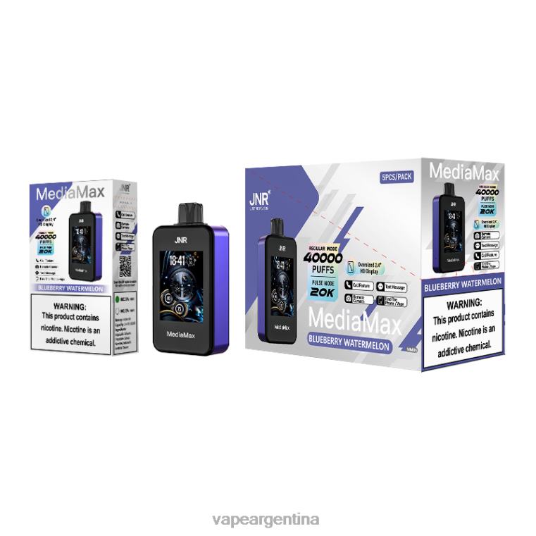 JNR MediaMax bocanada de 40k P2F0D12 sandía de arándanos vape pen 22