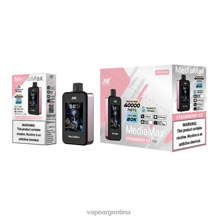 JNR MediaMax bocanada de 40k P2F0D17 hielo de fresa vape argentina