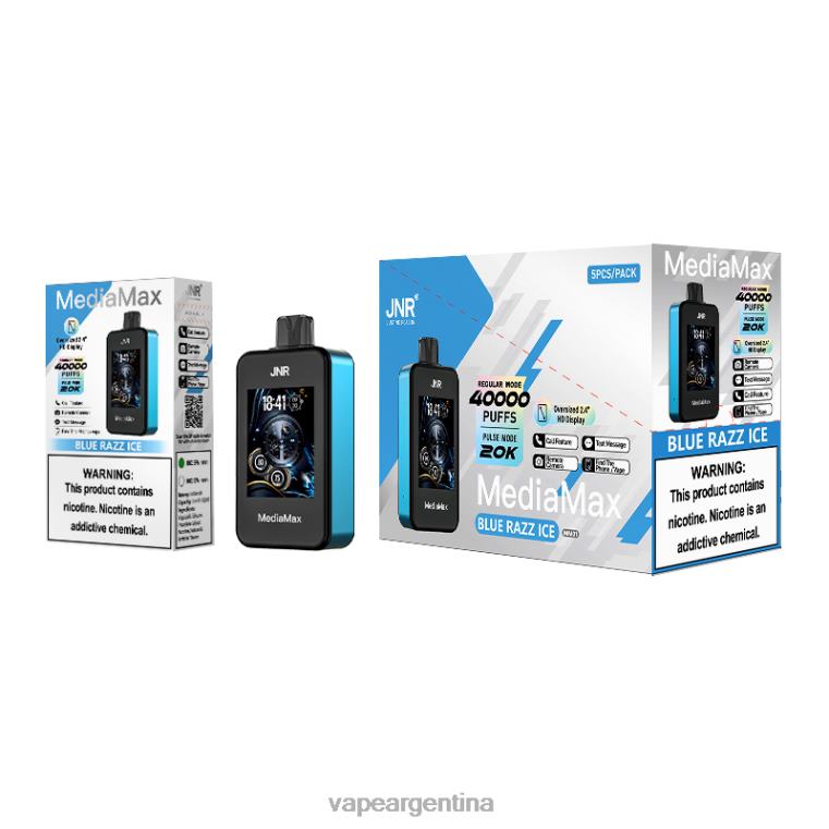 JNR MediaMax bocanada de 40k P2F0D21 hielo azul vape argentina
